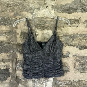 Ruched Sparkle Tank Top